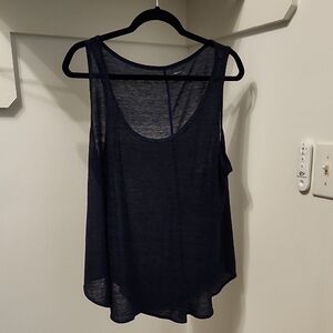 Old Navy Dark Blue Sheer Tank Top